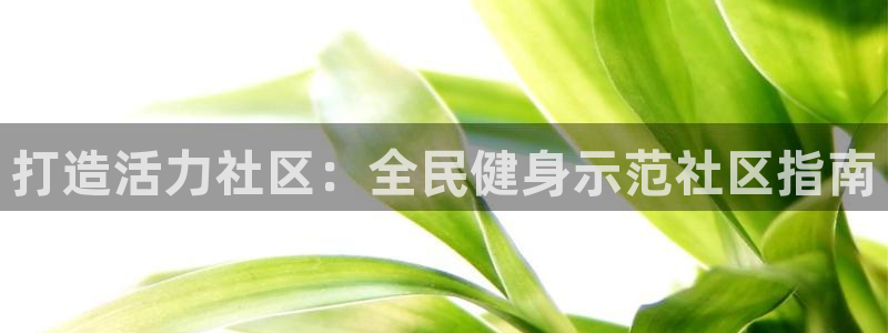 尊龙官方平台：打造活力社区：全民健身示范社区指南